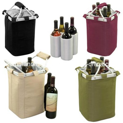 Collapsible Wine Cooler Basket with Handle